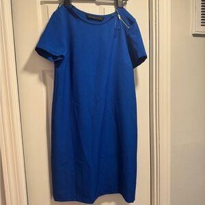 Blue Short Sleeve Dress Zara